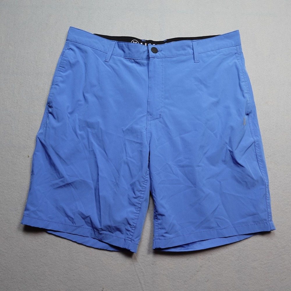 Hurley Hybrid Shorts Mens Size 38 Blue Casual Surf Boardshorts Stretch beach